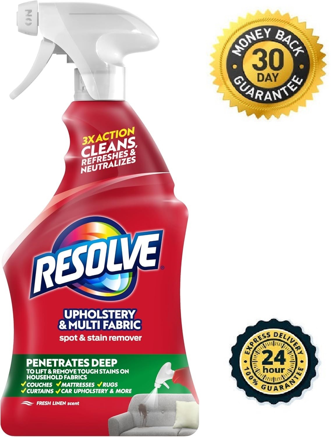 Resolve 22 fl oz Liquid Multi-Fabric Cleaner and Upholstery Stain Remover