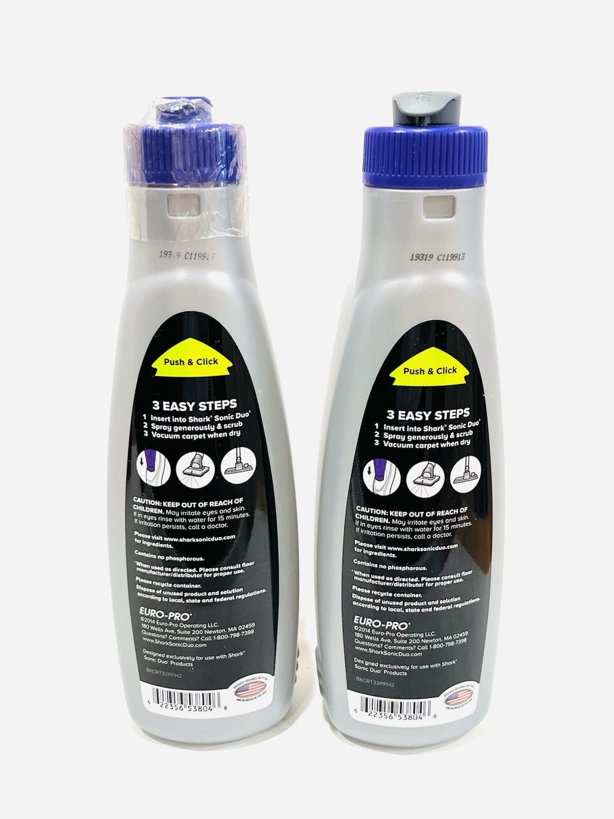 Lot Of 2 Shark Carpet Buddy No Rinse Carpet Cleaner English Lavender 32oz Each