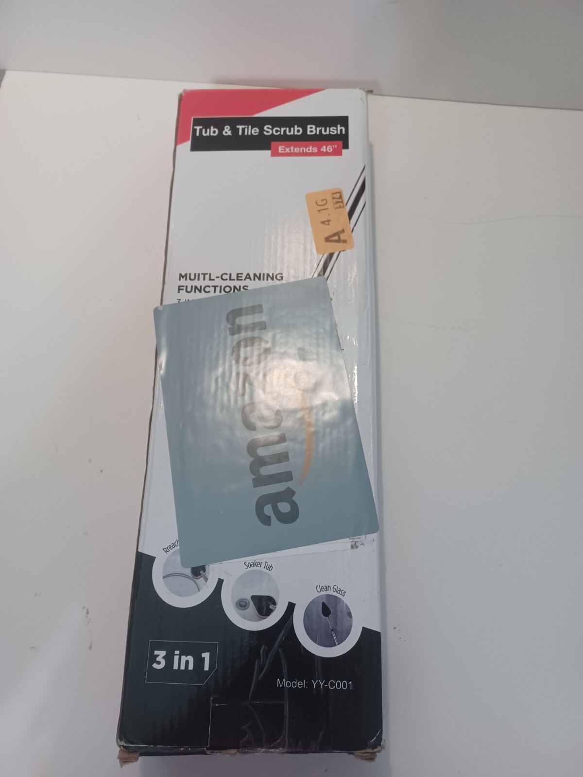 Adjustable Handle Tub & Tile Scrubbing Brush Extends 46″ 3 In 1 NEW Item#1249