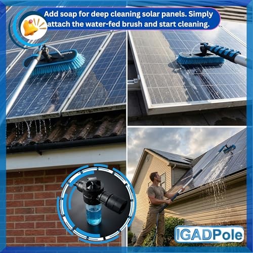 IGADPole 24FT Water Fed Kit Window Solar Cleaning