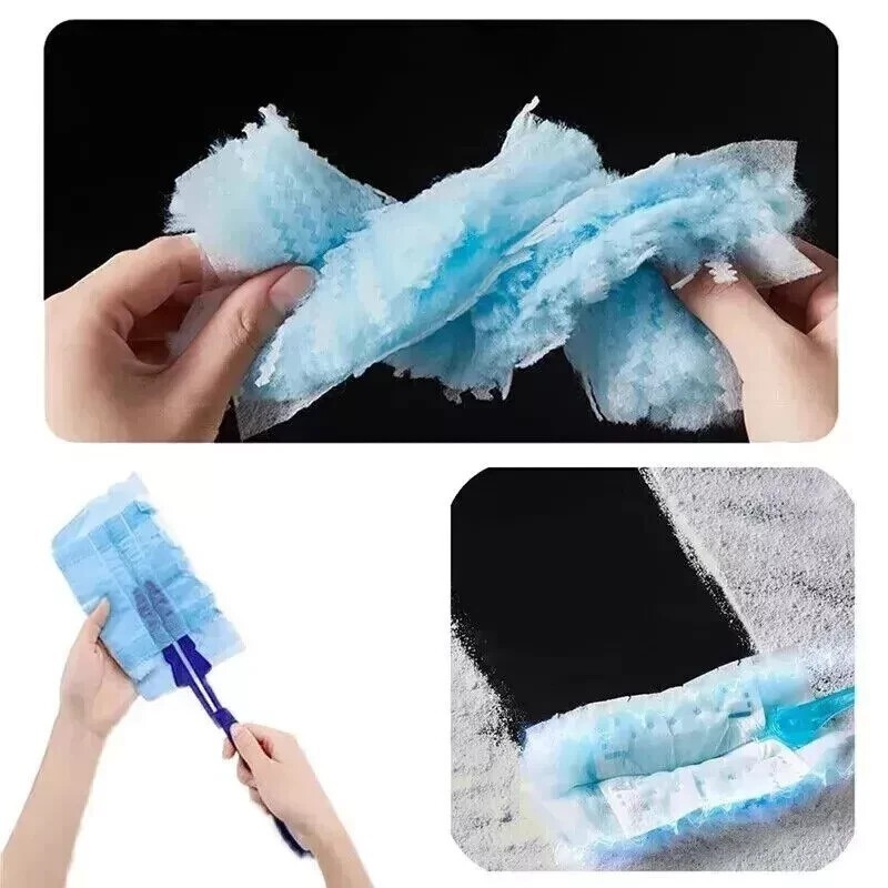 30 Pieces Duster Refills Disposable Duster Refills Compatible for Swiffer, Blue