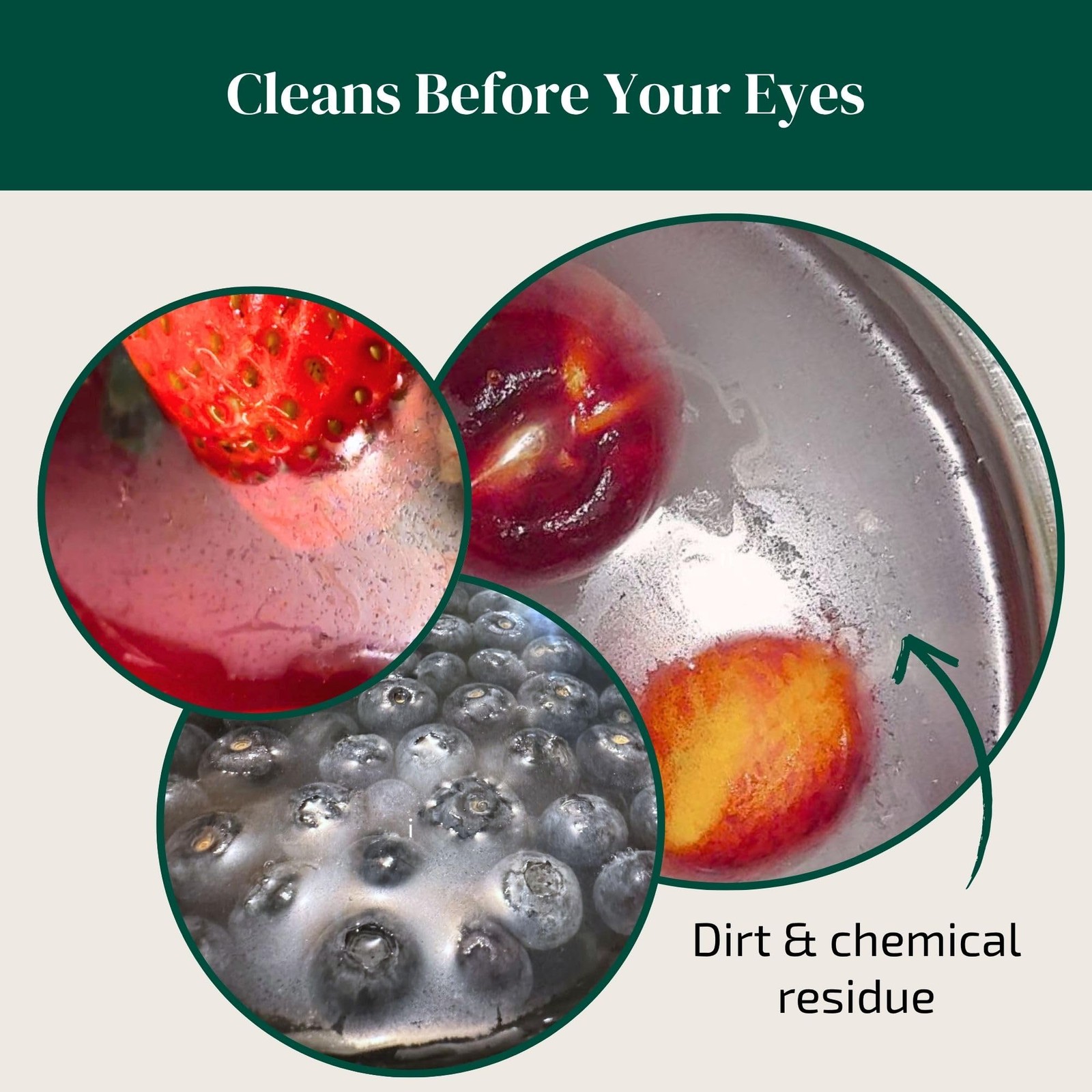 Fruit and Vegetable Wash Powder – Produce Cleaner – Removes Dirt & Residue – …