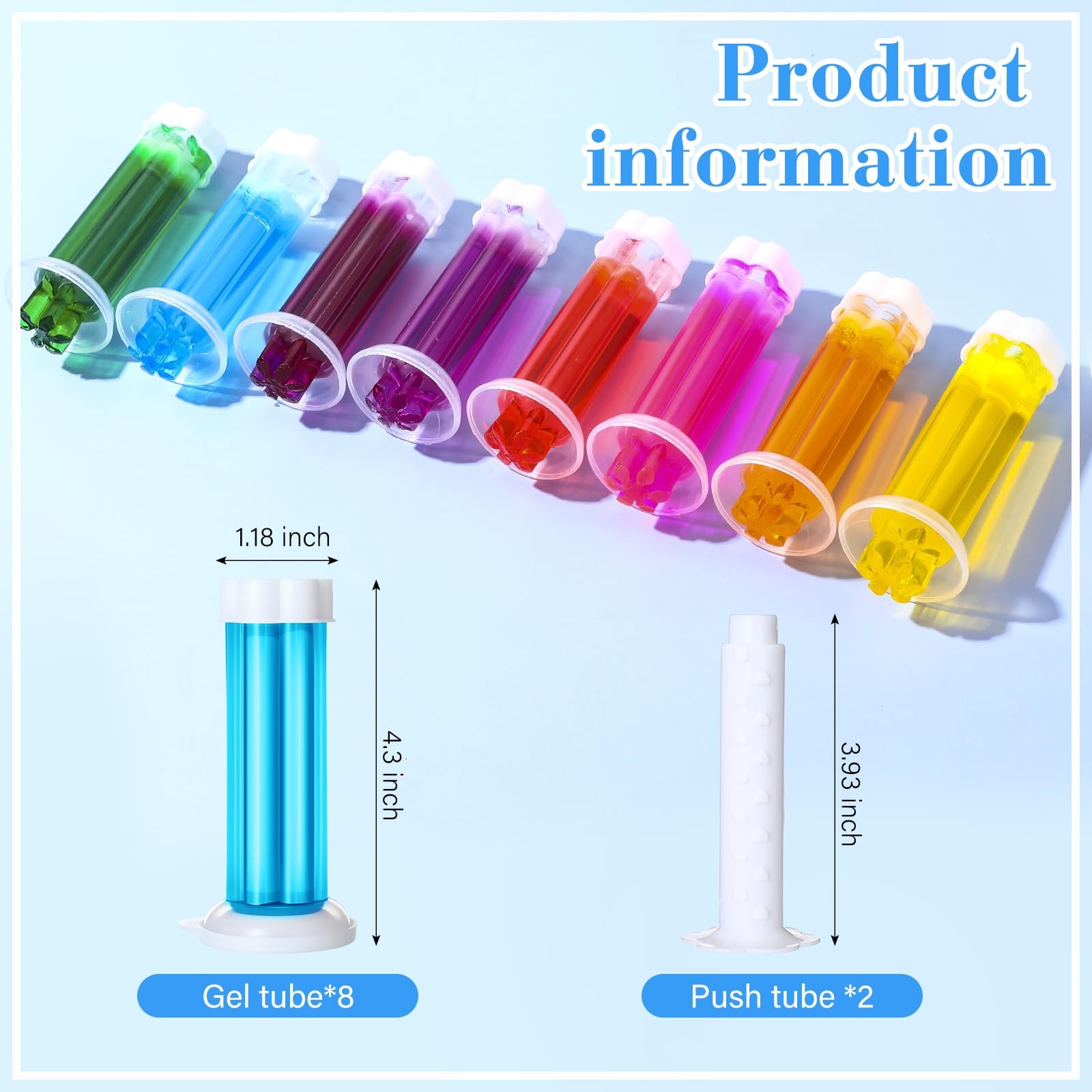 16 Pcs Toilet Gels 224 Count 8 Kinds Flower Stamp Bowl Gel Scent Toilet Stain…