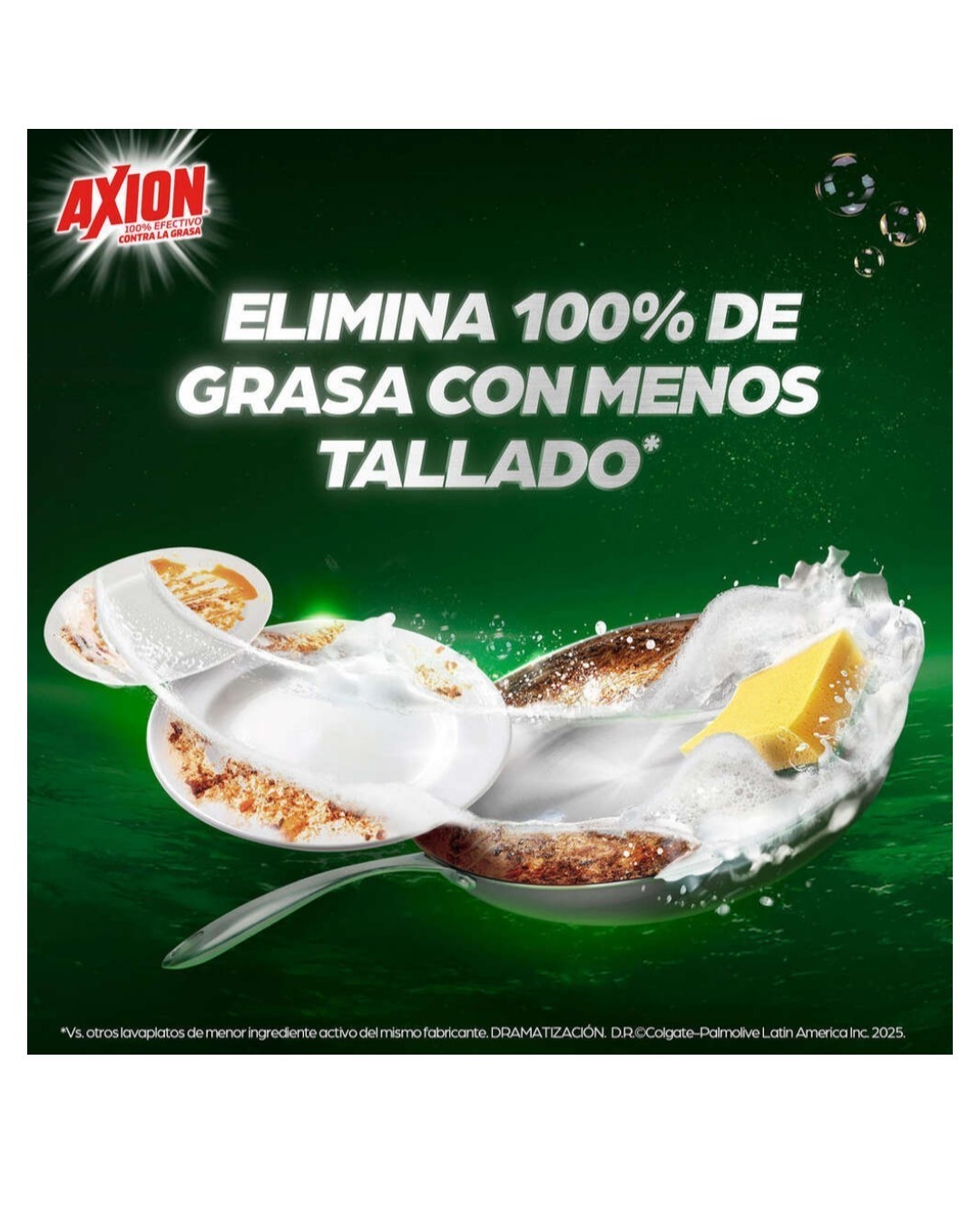 3x Axion Jabón Lavatrastes Arranca Grasa 750ml /Axion Dish Soap Grease Remover