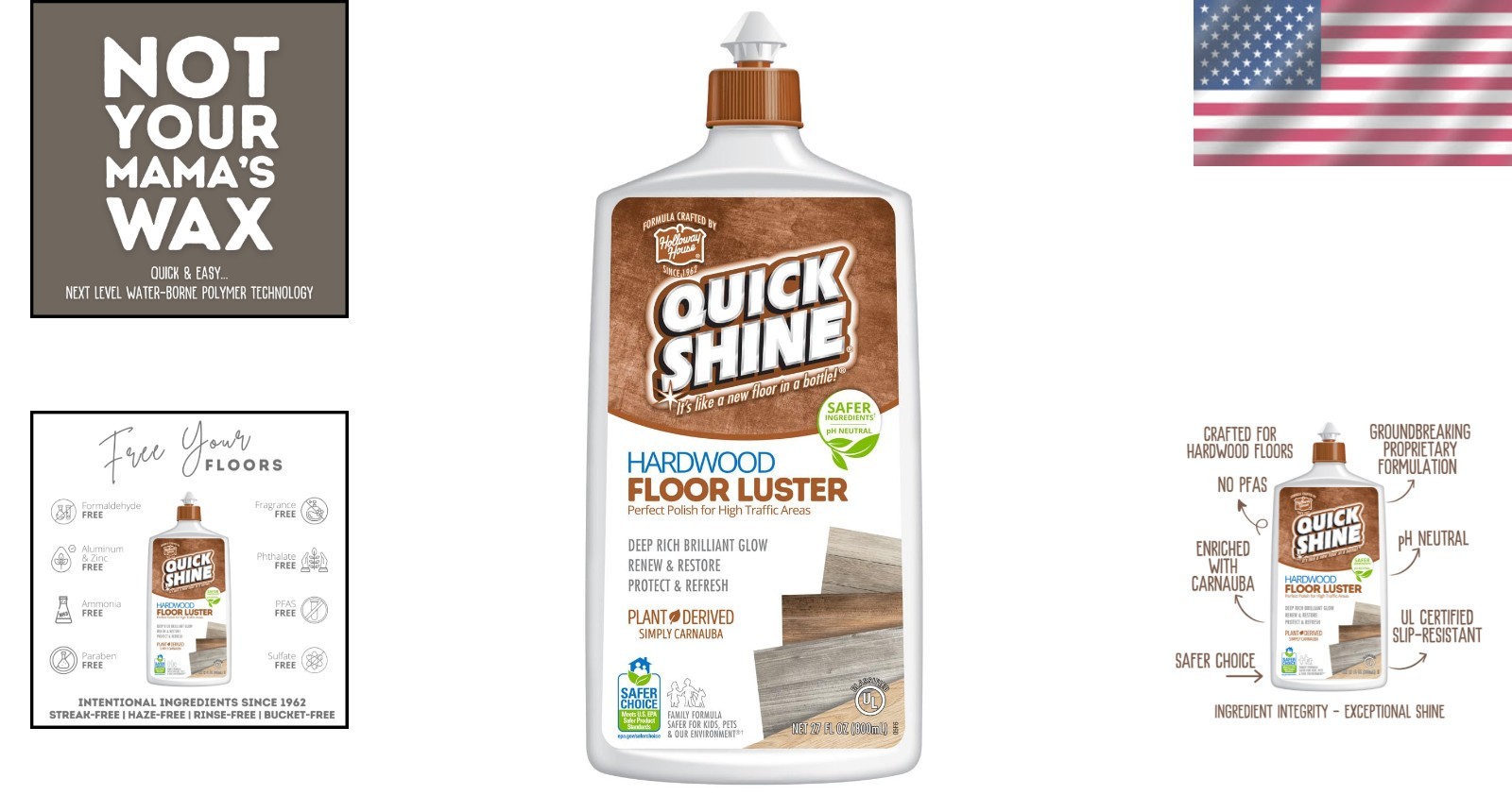 Hardwood Floor Polish 27oz | Restores Beauty with Carnauba, PFAS-Free
