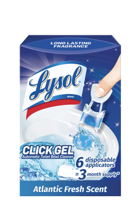 Lysol Click Gel Automatic Toilet Bowl Cleaner, Ocean Fresh Scent, Pack of 6