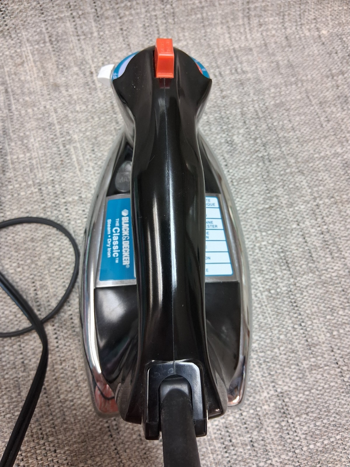Vintage BLACK and DECKER Iron: Heavy Duty Classic Stainless Steel Design F67E