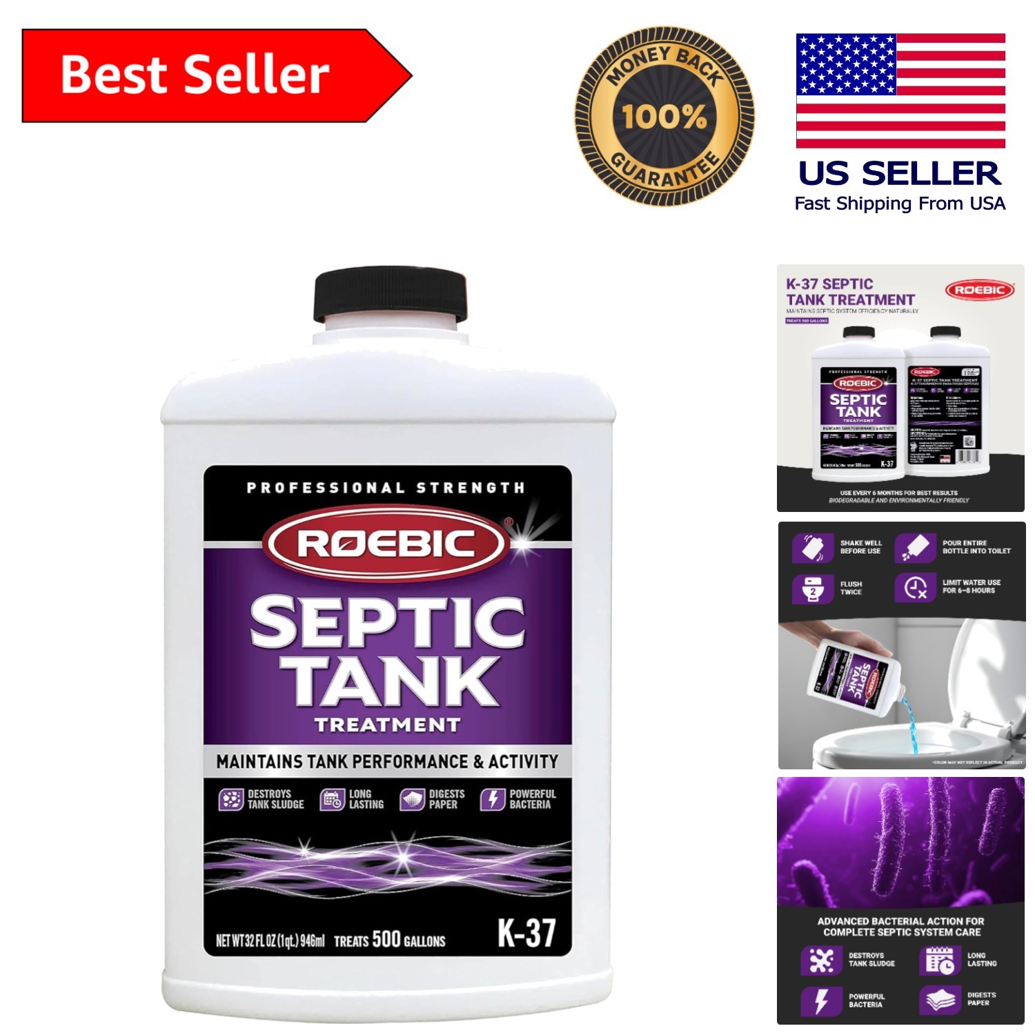 Long-Lasting 32 Fl Oz Septic Tank Treatment – Restores Balance & Prevents Issues