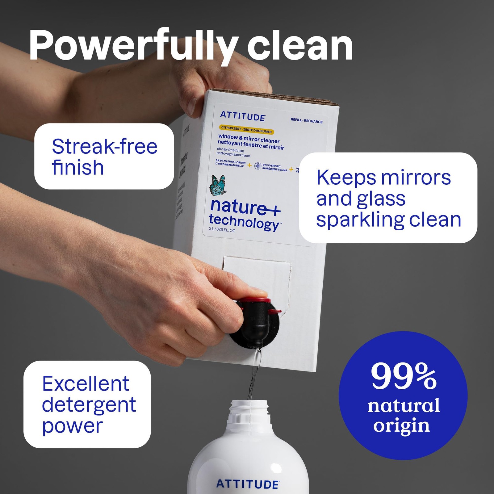Window and Mirror Cleaner, EWG Verified, Plant- and Mineral-Based Ingredients…