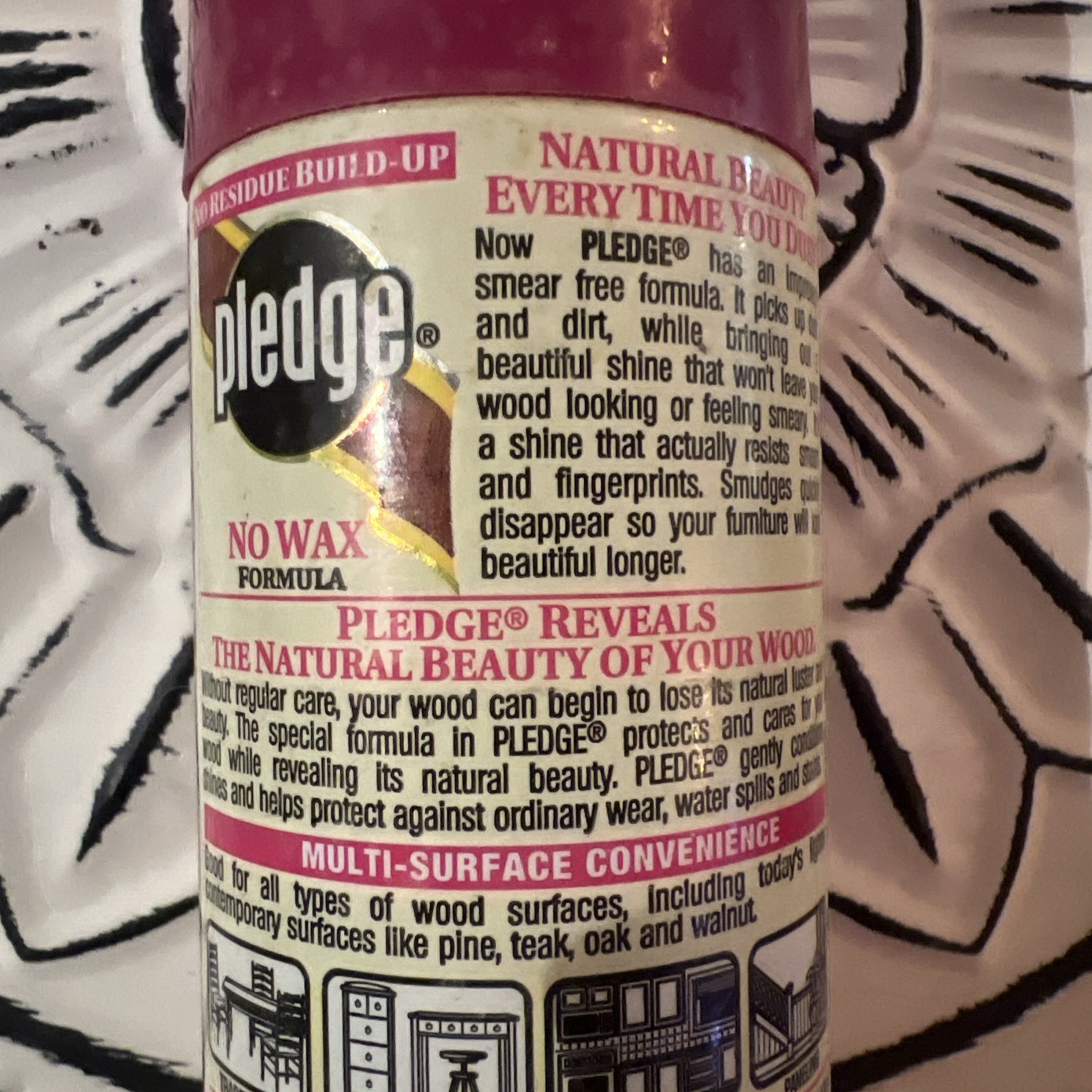 Vintage PLEDGE with GLADE COUNTRY GARDEN FURNITURE Polish Spray 1996 7 oz NOS