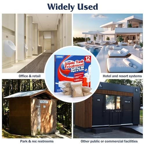 Septic Tank Treatment,1 Year Supply Septic Pods (12 pcs),1 Flush per Month Septi
