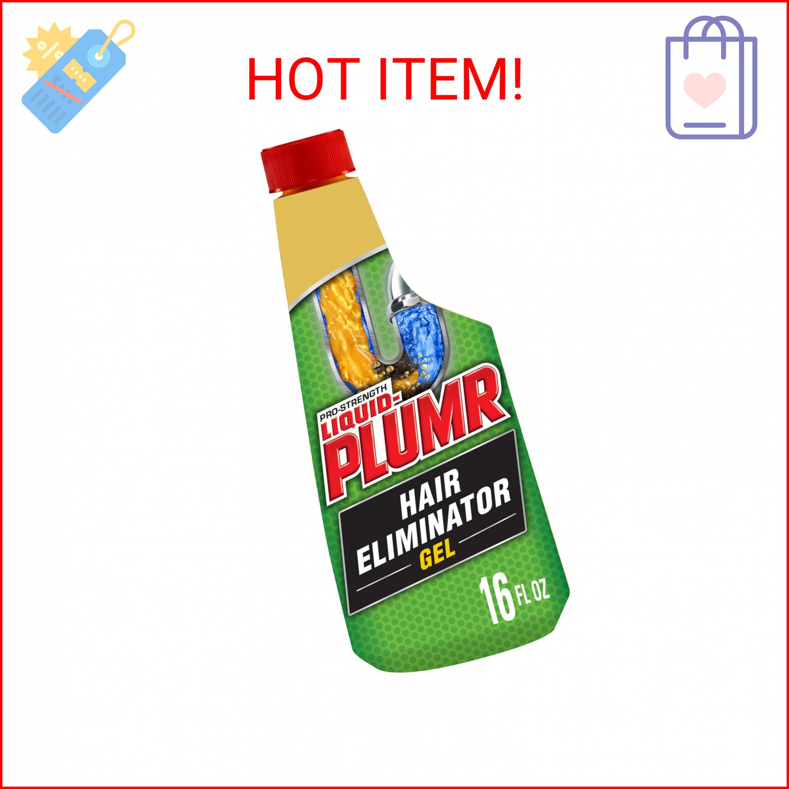 Liquid-Plumr Pro-Strength Hair Eliminator Gel Clog Remover, Hair Clog Remover an