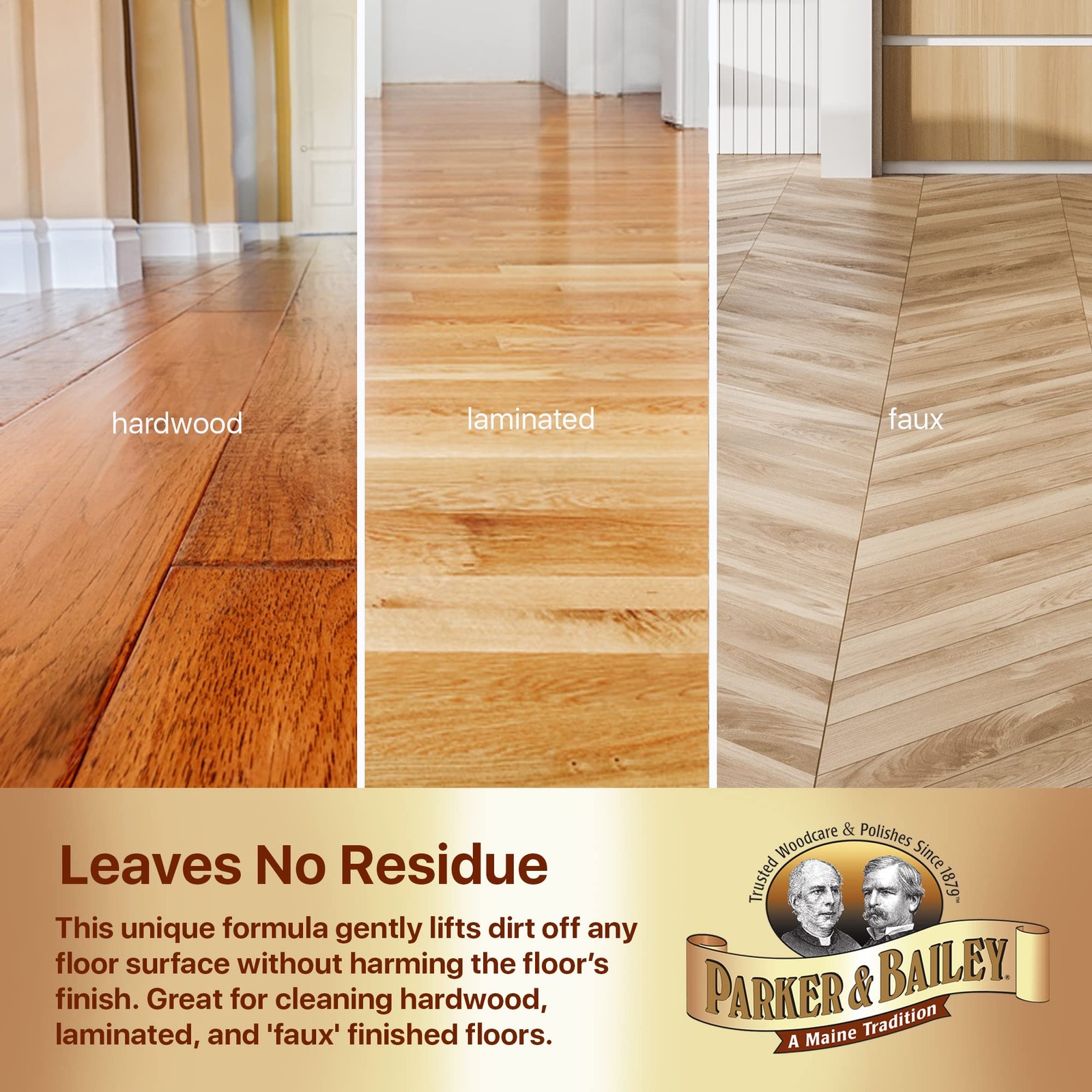 Wood Floor Cleaner – Use on Hardwood, Laminated or Faux Finished Floors. Shin…
