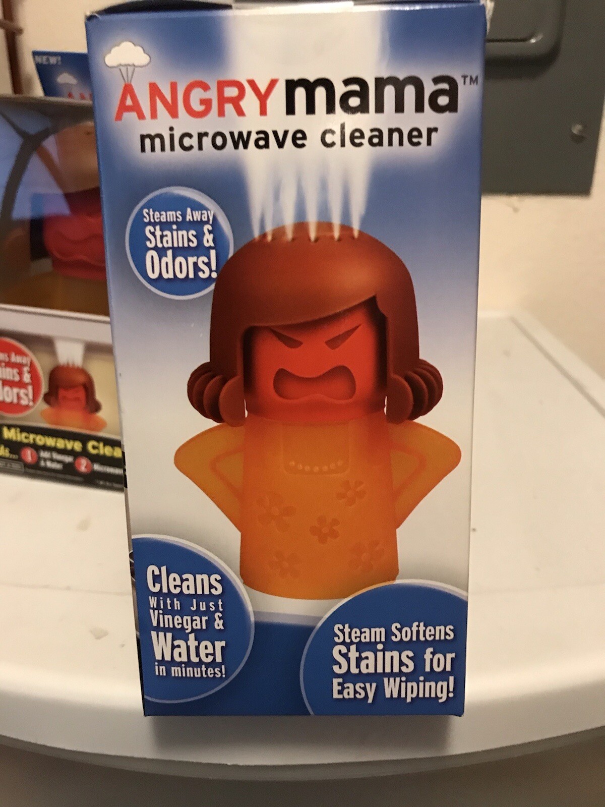 Angry Mama Microwave Cleaner Steam Cleaning Gadget NIB