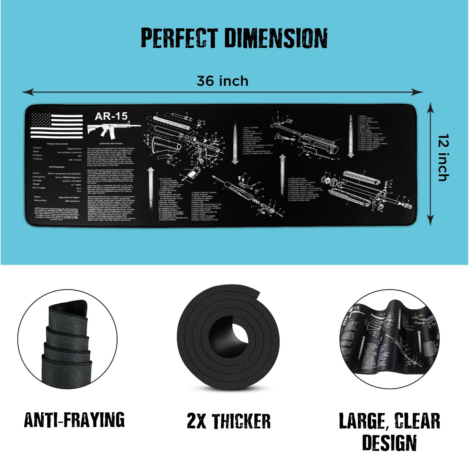 AR 15 Gun Cleaning Mat Mouse pad