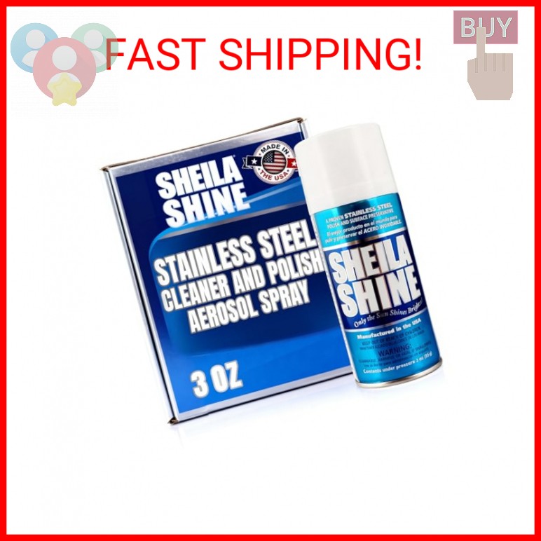 Sheila Shine 3oz Stainless Steel Cleaner and Polish – Cleans, Polishes & Protect