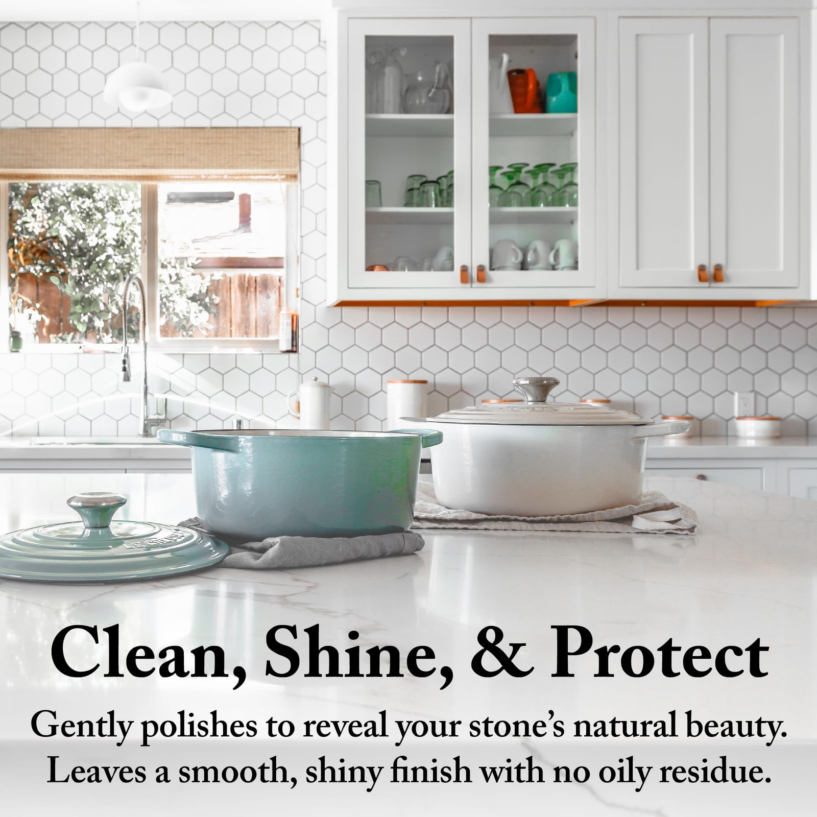 Goddard’s Granite & Marble Countertop Polish with Stain Protection, 8 oz