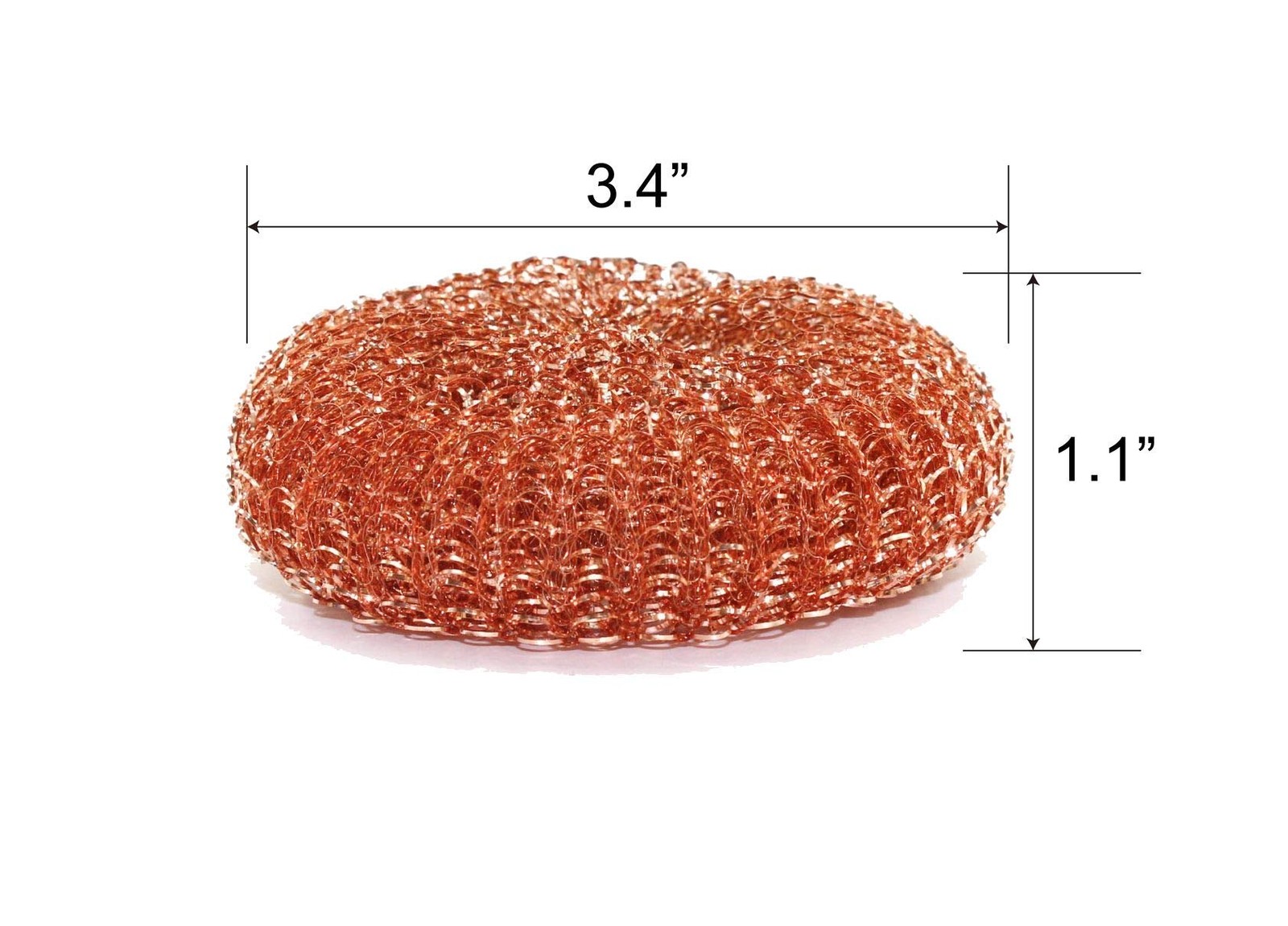12 Pack Copper Coated Scourers by â€“ Scrubber Pad Used for Dishes, Pots, Pans