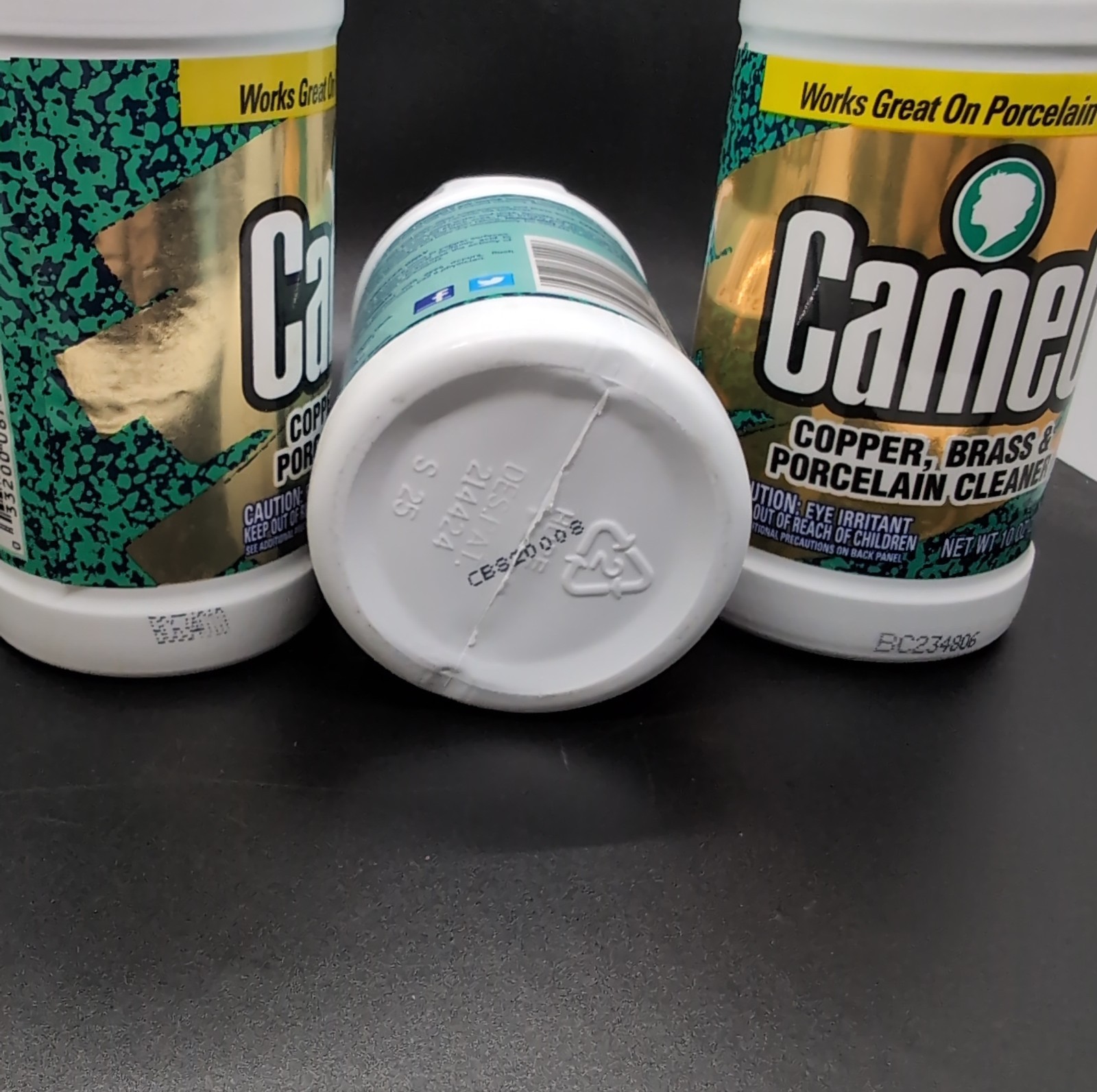 6 Pack Cameo Copper Brass & Porcelain Powder Cleaner 10oz Each Discontinued New