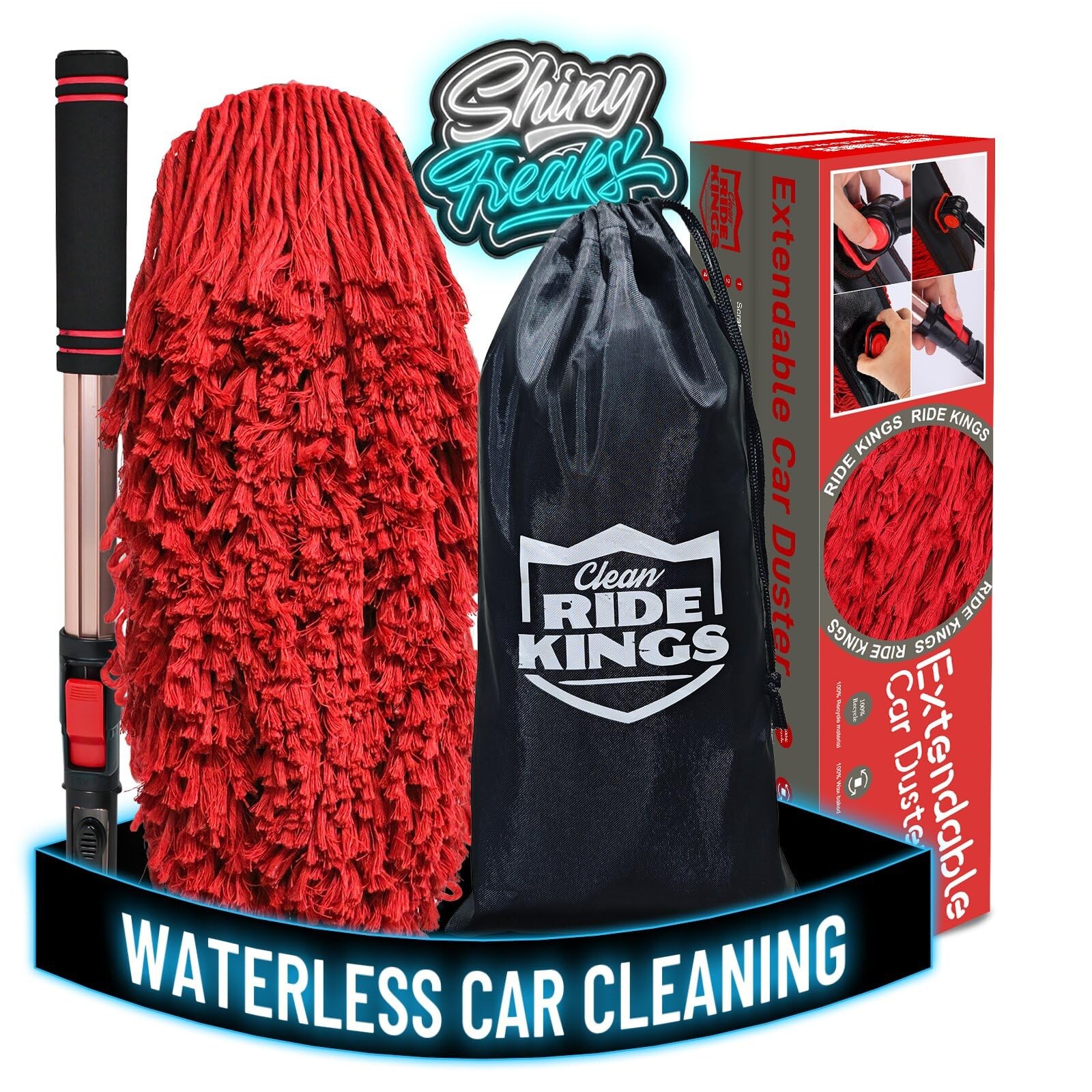 Car Cleaning Supplies Duster, Exterior Scratch Free, Soft Brush Kit for Truck…