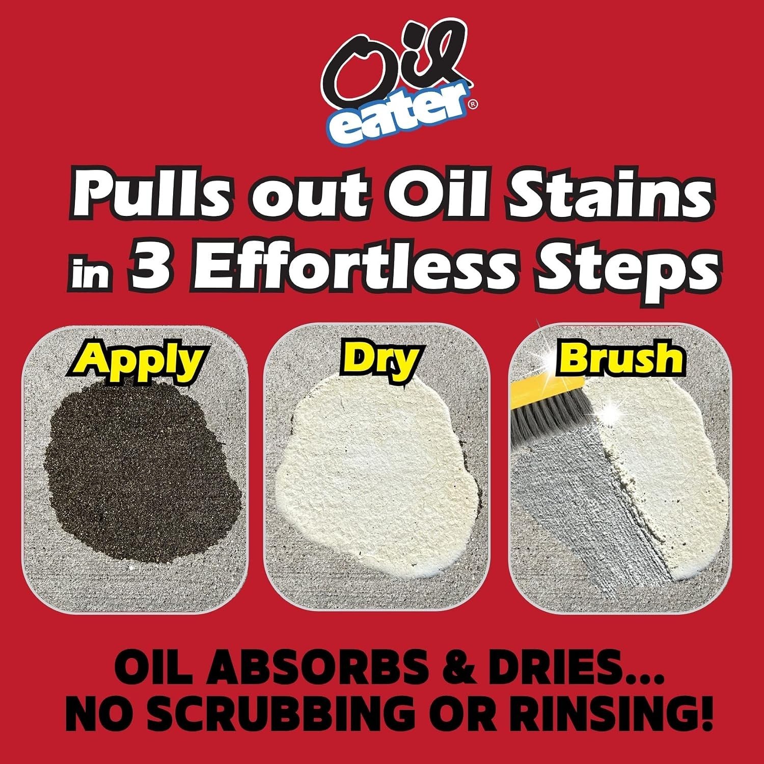 Oil Stain Remover for Concrete 32 Fl Oz Pack of 6 Restores Driveways and Floors