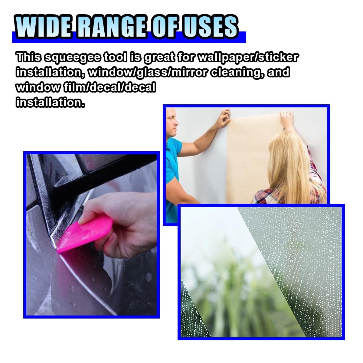 2PCS Car PPF Squeegee, TPU Soft Rubber AntiScratch Vinyl Wrap Window Tint Too…