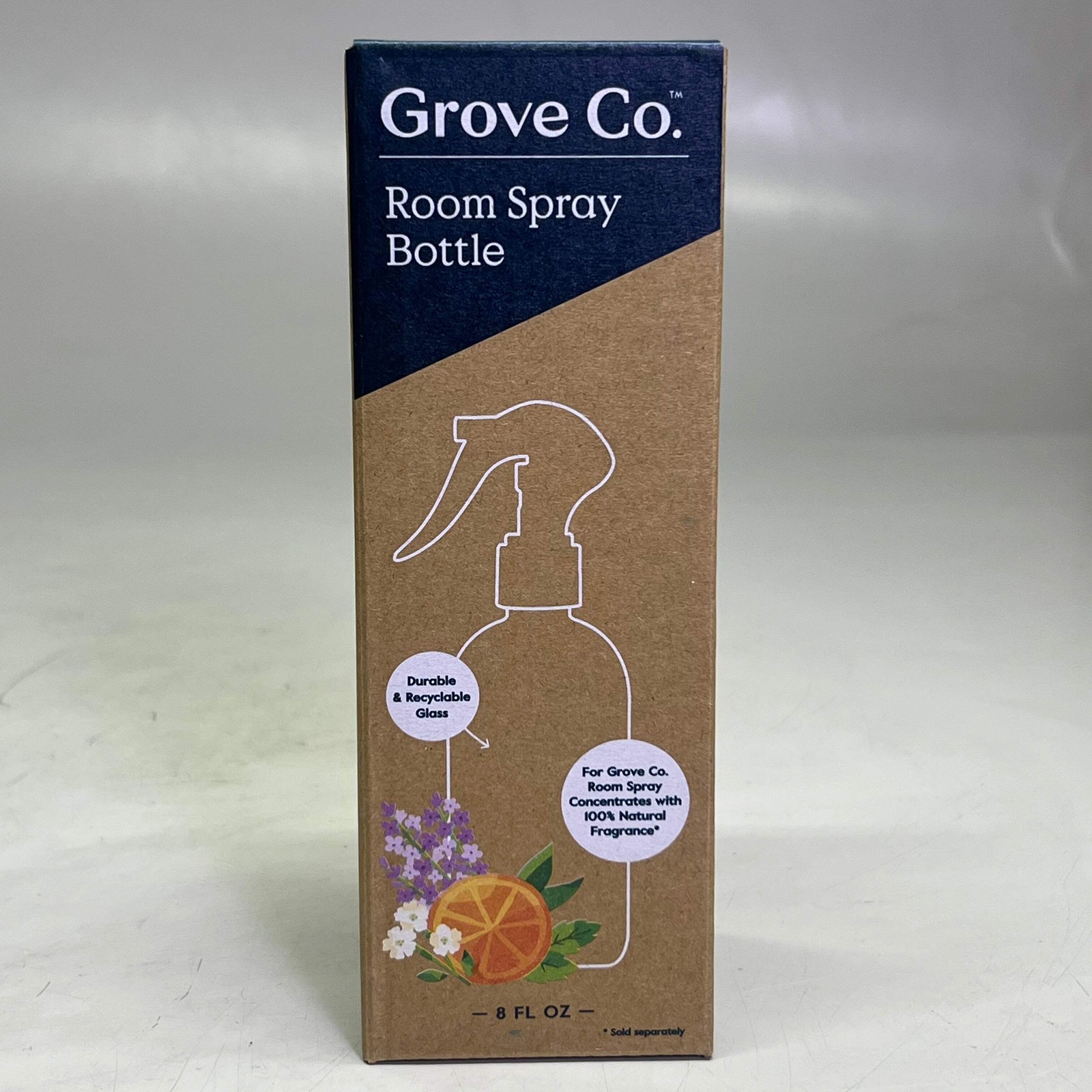 GROVE CO (4 PACK) Reusable Room Spray Bottle 8 fl oz, Clear GR-324-9852