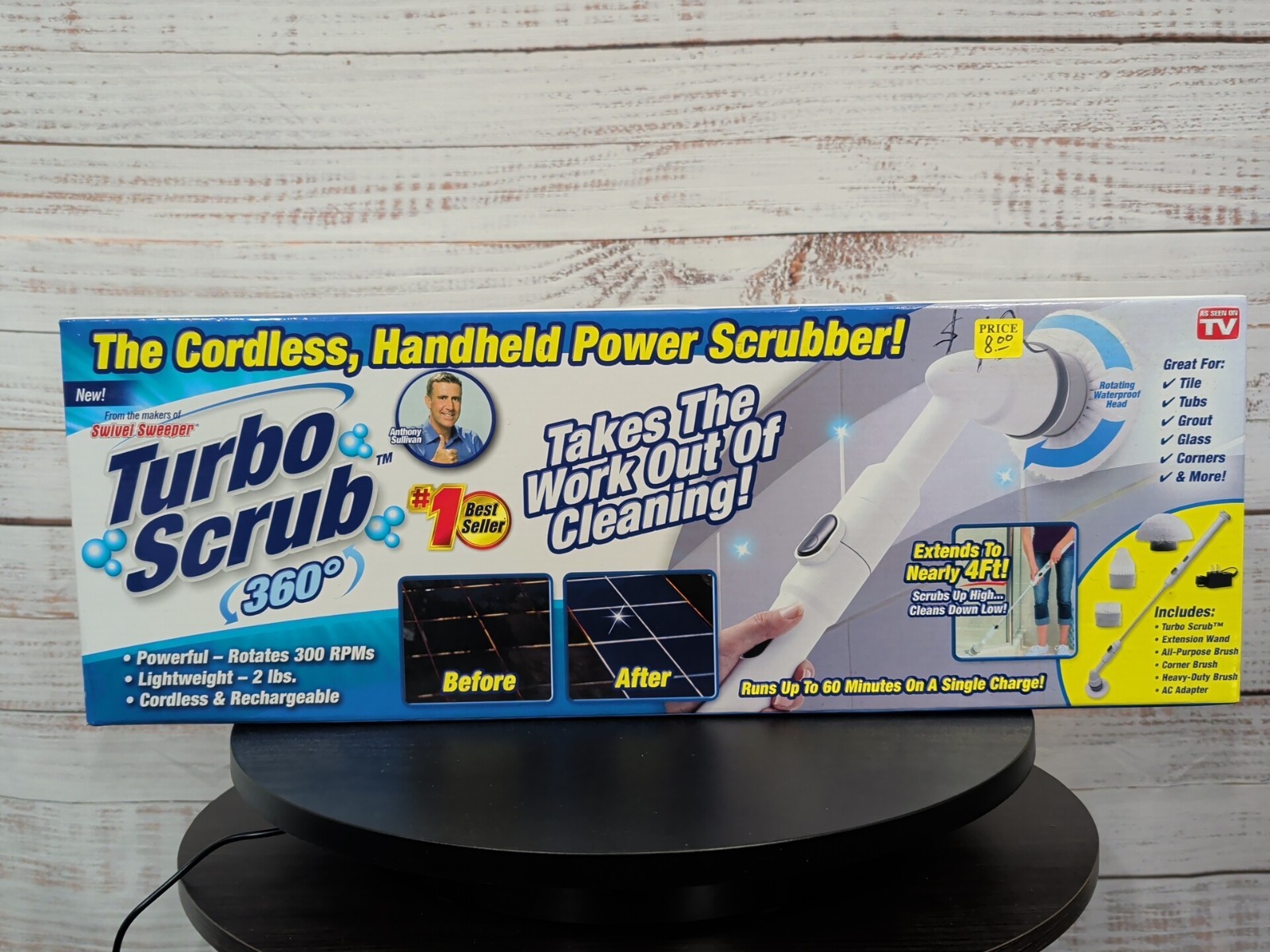 Turbo Scrub 360 Cordless Scrubber for Floor and Tile – Perfect Gift