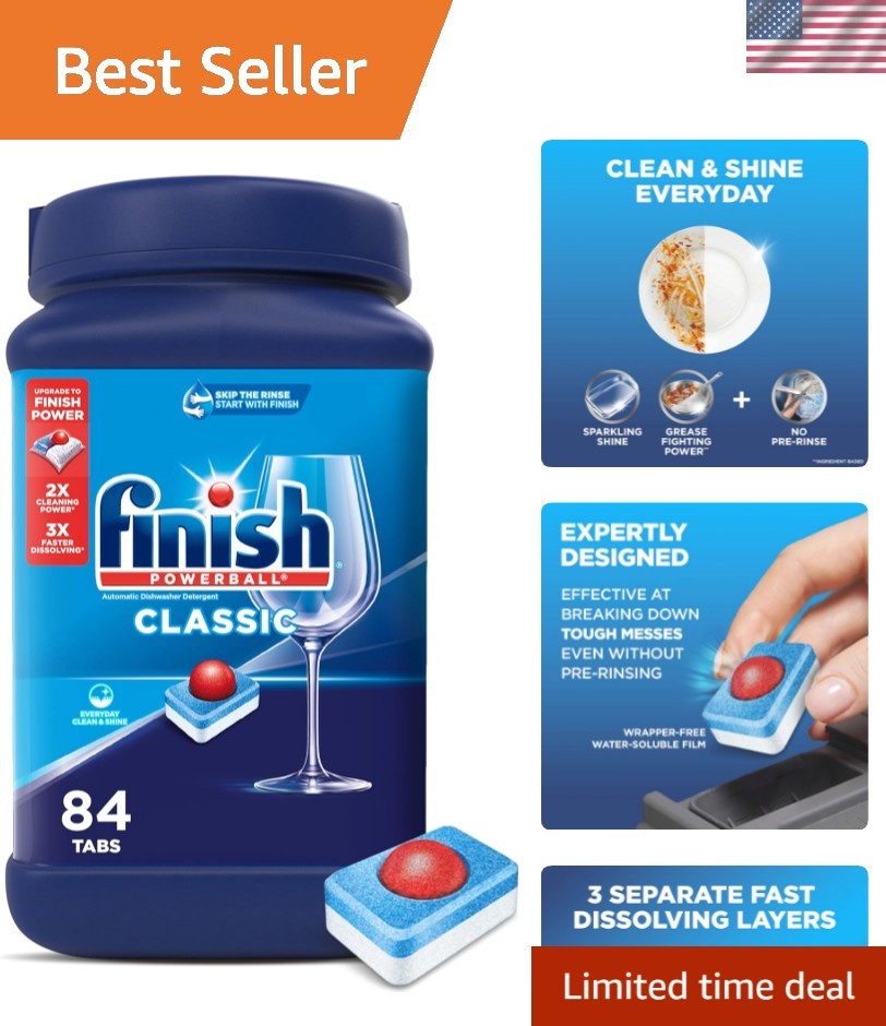 Classic Dishwasher Pods, No Pre-Rinse Dishwasher Detergent Soap For Clean & S…