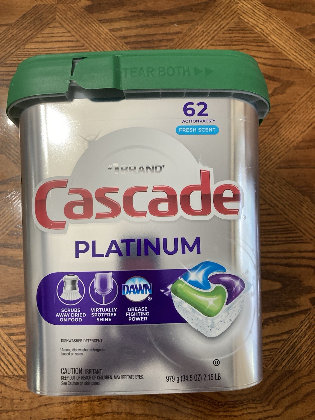 62 ct Cascade Platinum Dishwasher Pods Detergent ActionPac Dawn Dish Washer Soap
