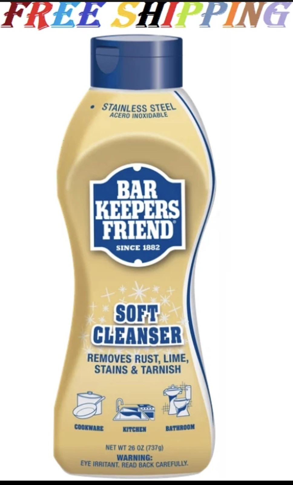 Bar Keepers Friend Soft Cleanser, 26 oz Squeeze Bottle