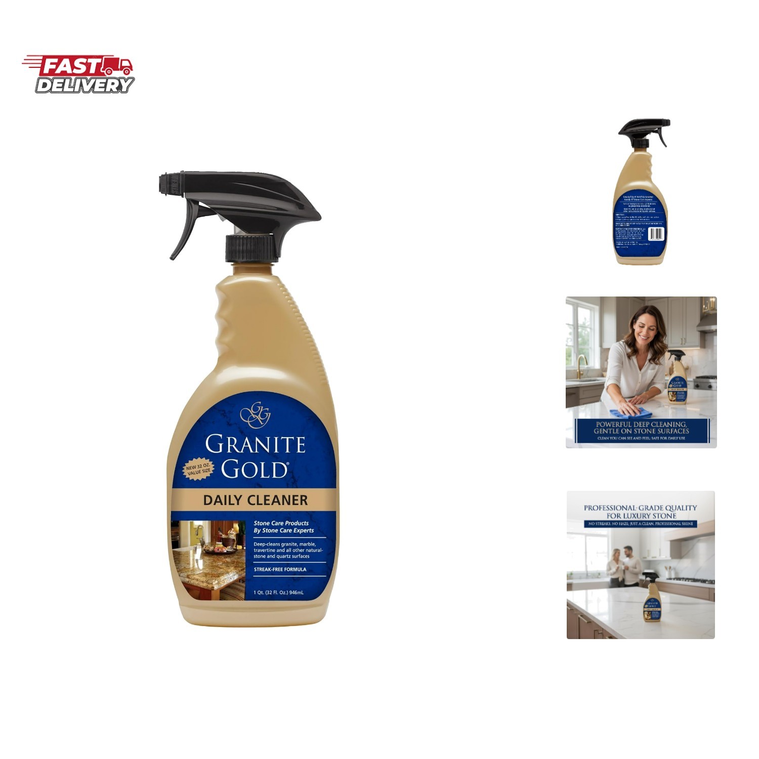 Daily Cleaner for Granite, Marble & Other Natural Stone & Quartz Surfaces, 32…