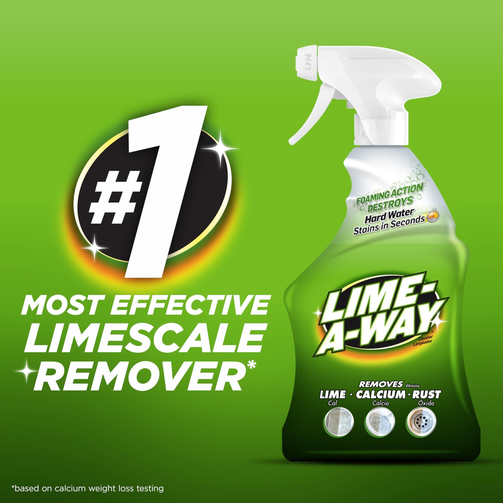 Lime-A-Way Hard Water Stain Remover Spray, 22 Fl Oz (Pack of 1), Green