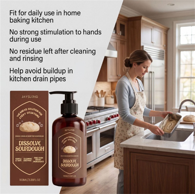 Dough Cleaner Soap for Sourdough,Enzyme Powered Dissolve Cleaning for Kitchen