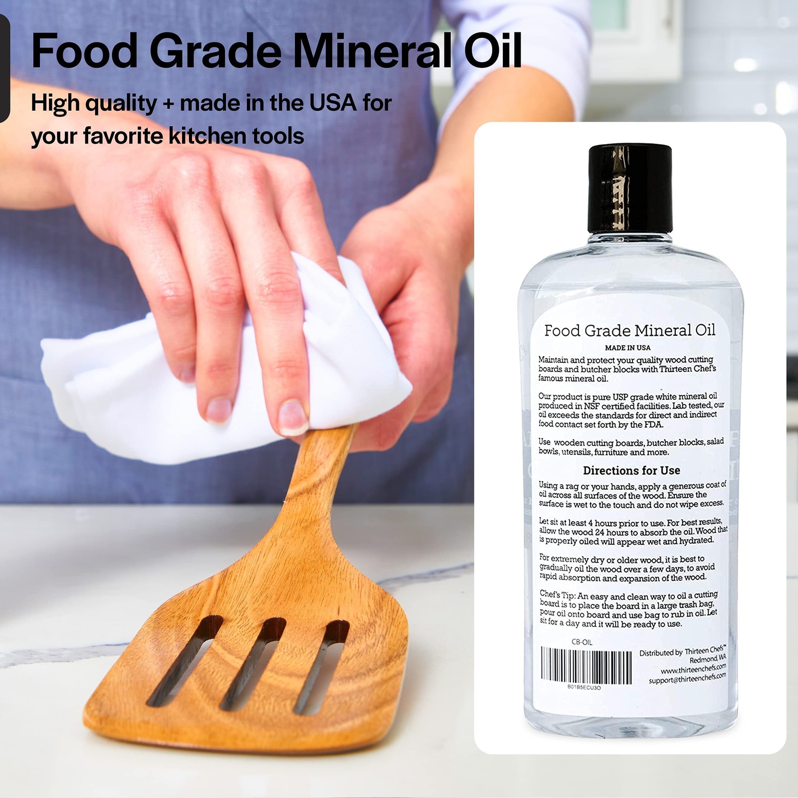 Food Grade Mineral Oil 8oz Wood Cutting Board Conditioner Butcher Block Lubrican