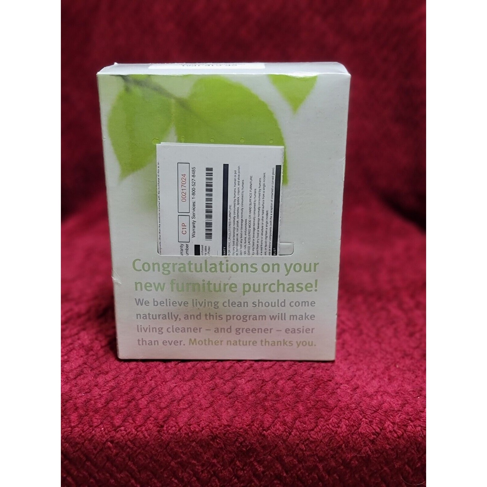 Crypton Fabric Furniture Care Kit 1 Plan, Eco-Friendly New Sealed!