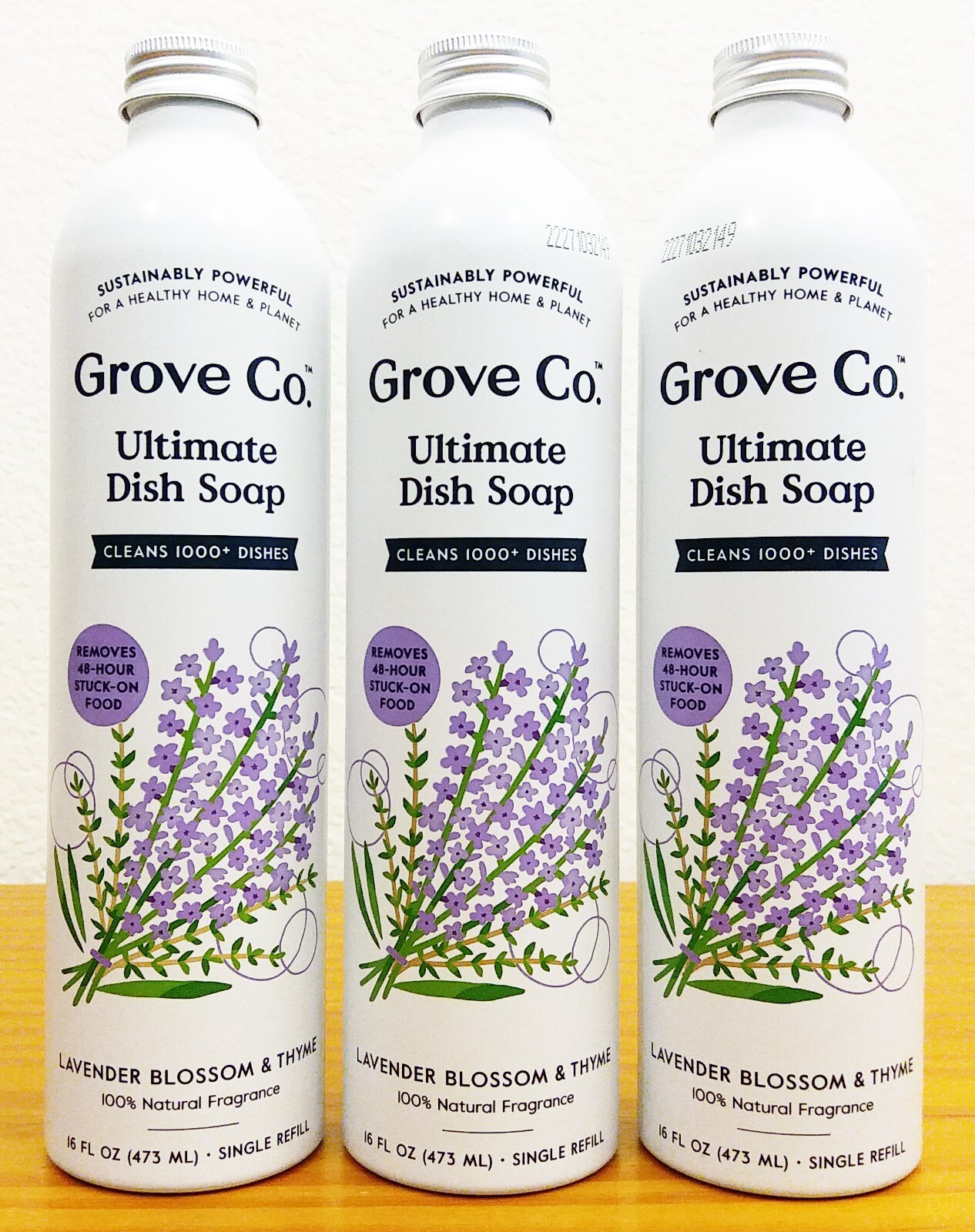 Grove Co. Ultimate Dish Soap Refill, Lavender Blossom & Thyme, 16 fl oz, 3 packs