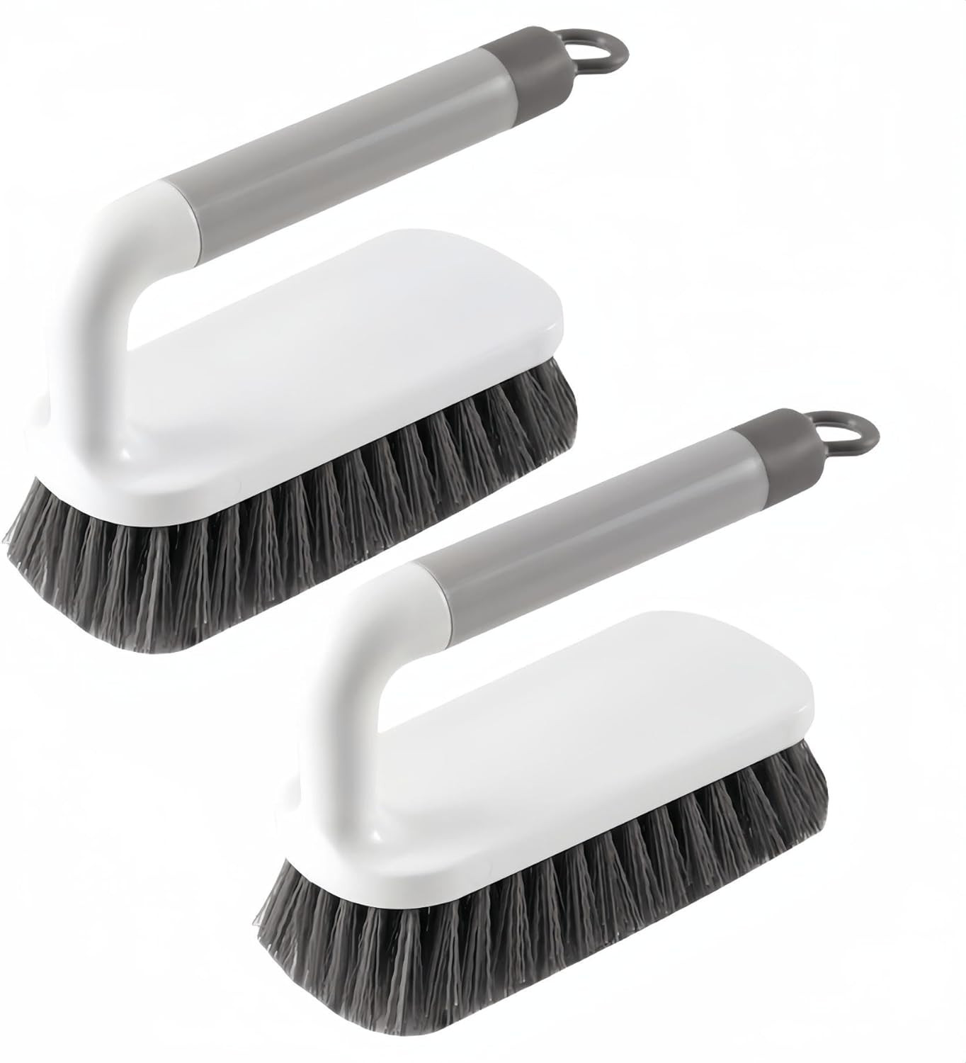 2Pcs Scrub Brush Heavy Duty Cleaning Scrubbing Brushes With Handle For Bathroom
