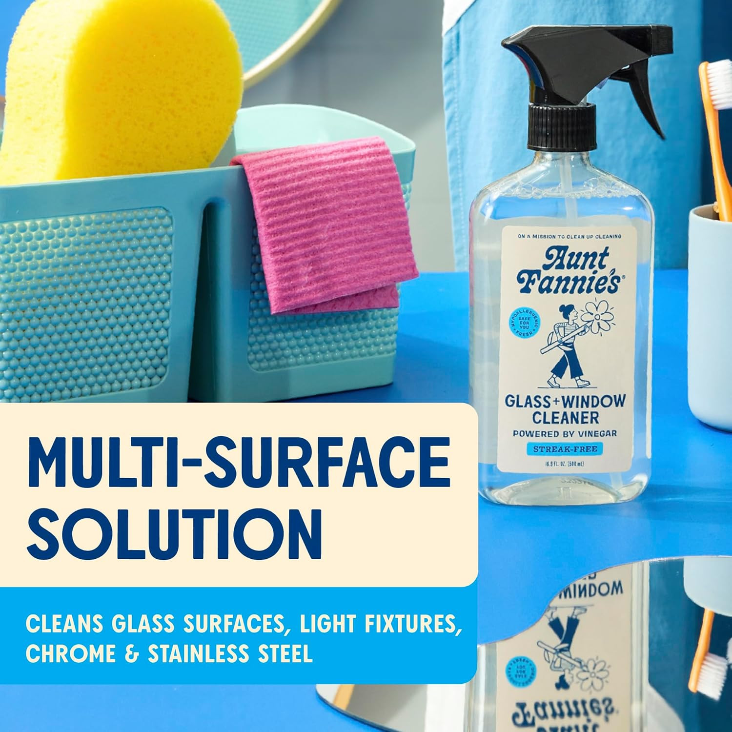 Glass & Window Cleaning Vinegar Spray, Natural Streak-Free Glass and Window Clea