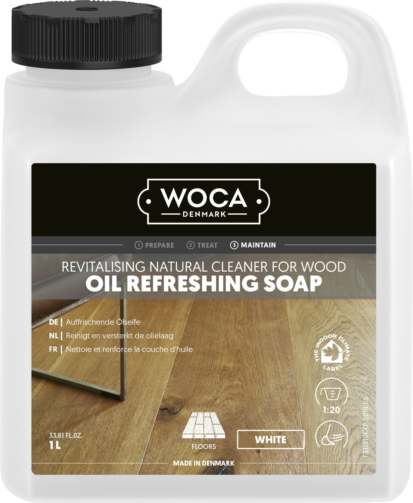 WOCA Oil Refreshing Soap 1 Liter (White)