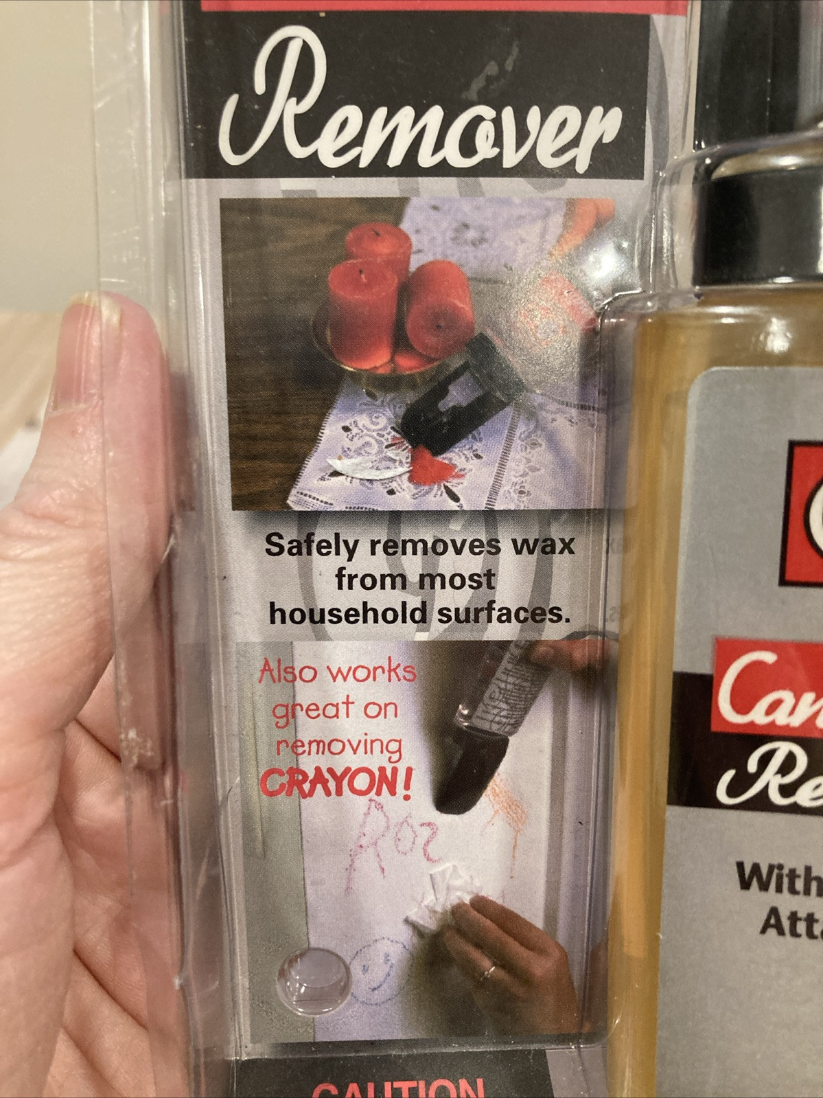 Un-Du Candle Wax Remover With easy to use attached Tool Crayon