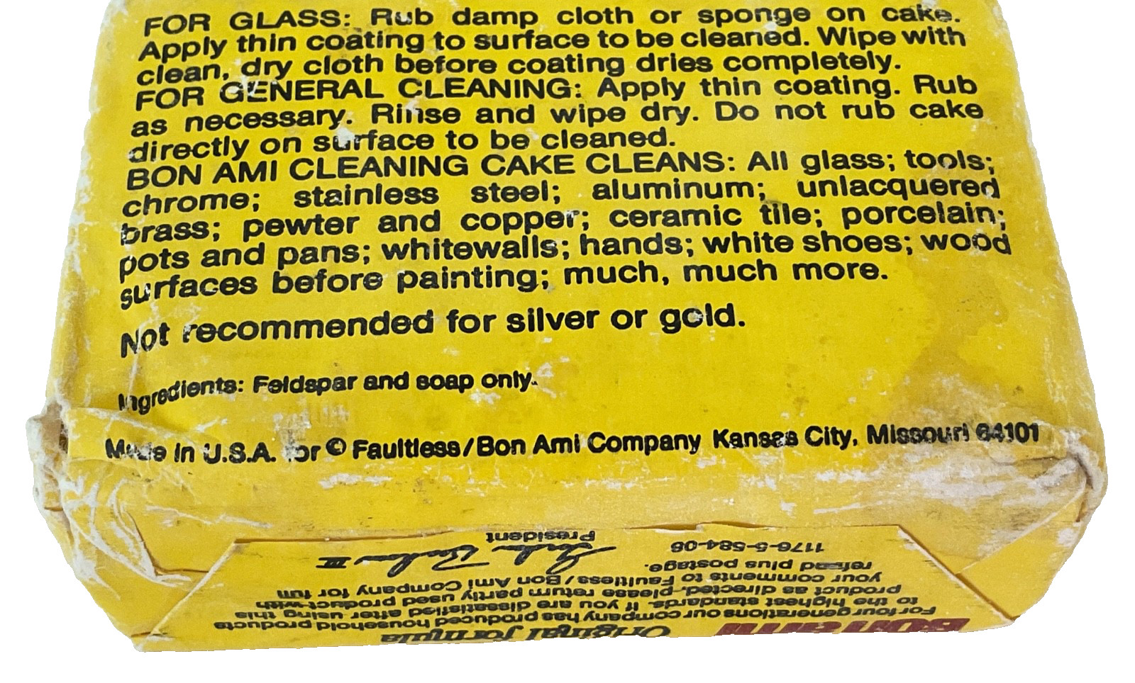 Bon Ami Cleaning Cake Original Miracle Cleaner 8 Oz Bar Vintage