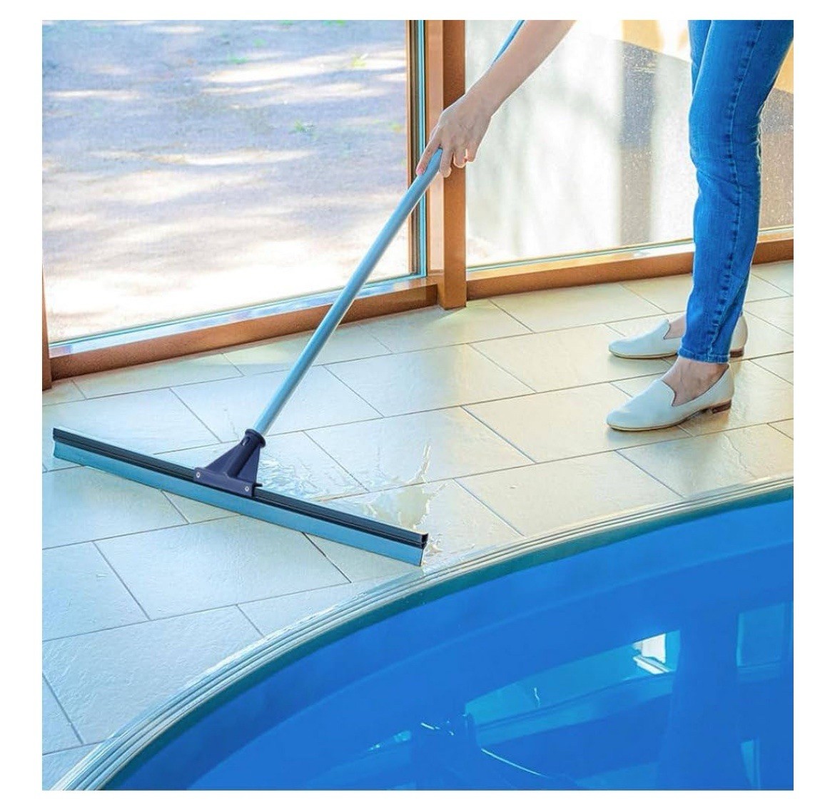 Floor Squeegee for Concrete Floor, 30″ Large Floor Squeegee Broom for Floor, HD
