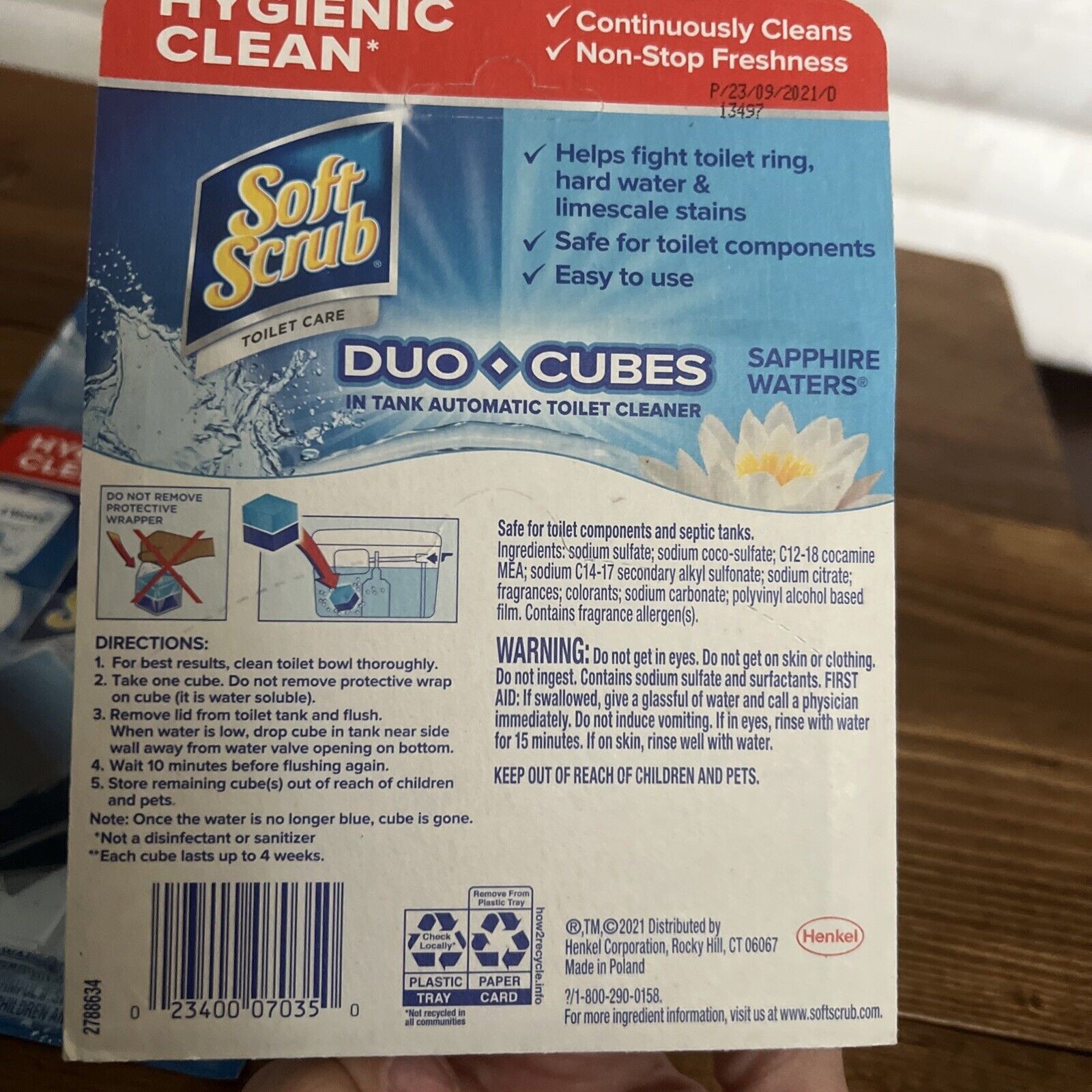 (4) SOFT SCRUB Sapphire Waters (Duo*Cubes) Lasts Up To 4 Weeks New & Sealed
