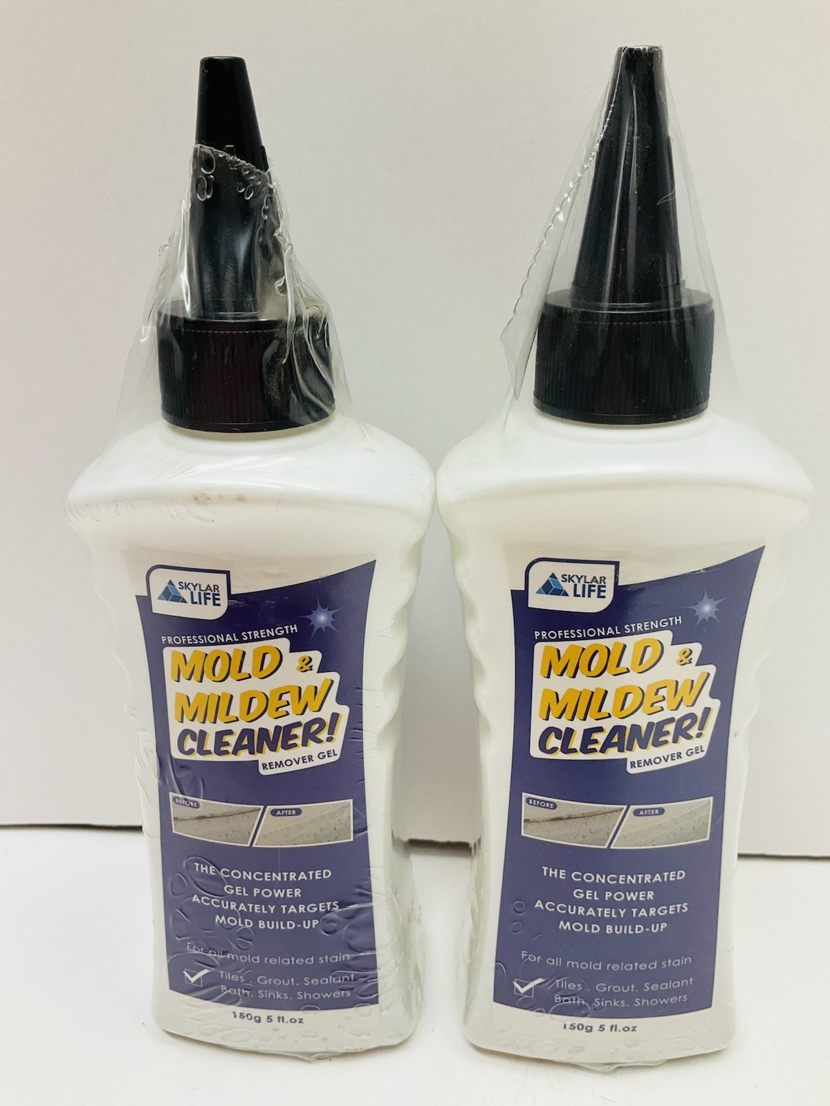NEW 2pc Skylar Life Professional Strength Mold & Mildew Cleaner Gel Grout Tiles