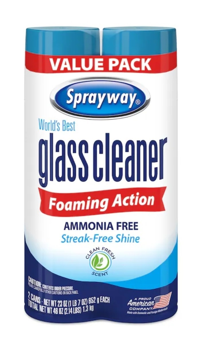 Sprayway Glass Shine Cleaner, 23oz Cans, Fresh Scent, 2-Pack, BRAND NEW