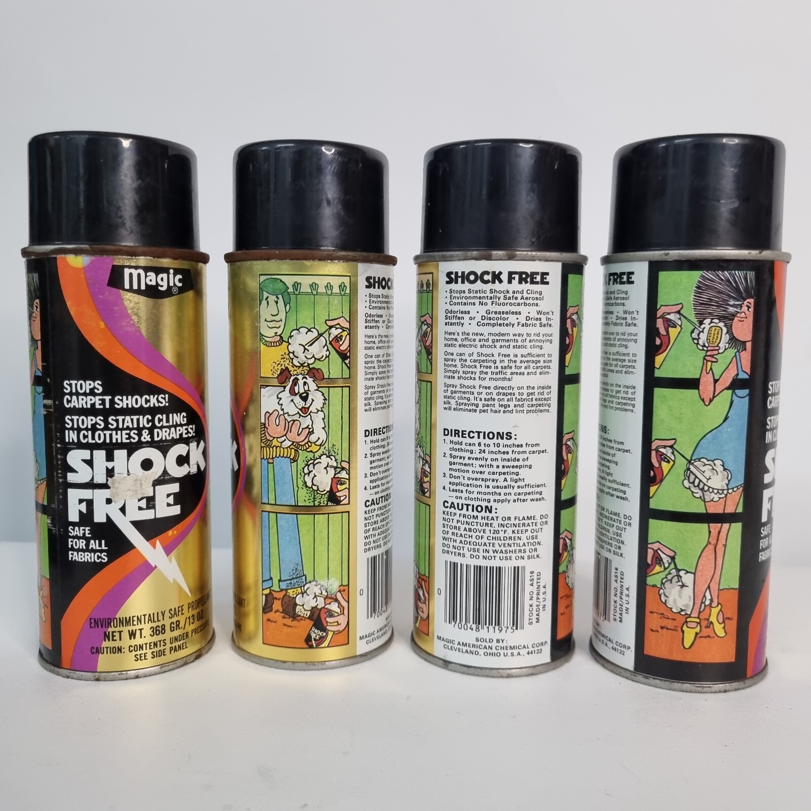 *1 VTG Magic Shock Free Aerosol Anti-static 13 oz. CHEM-TEL 60s 70s Prop Retro
