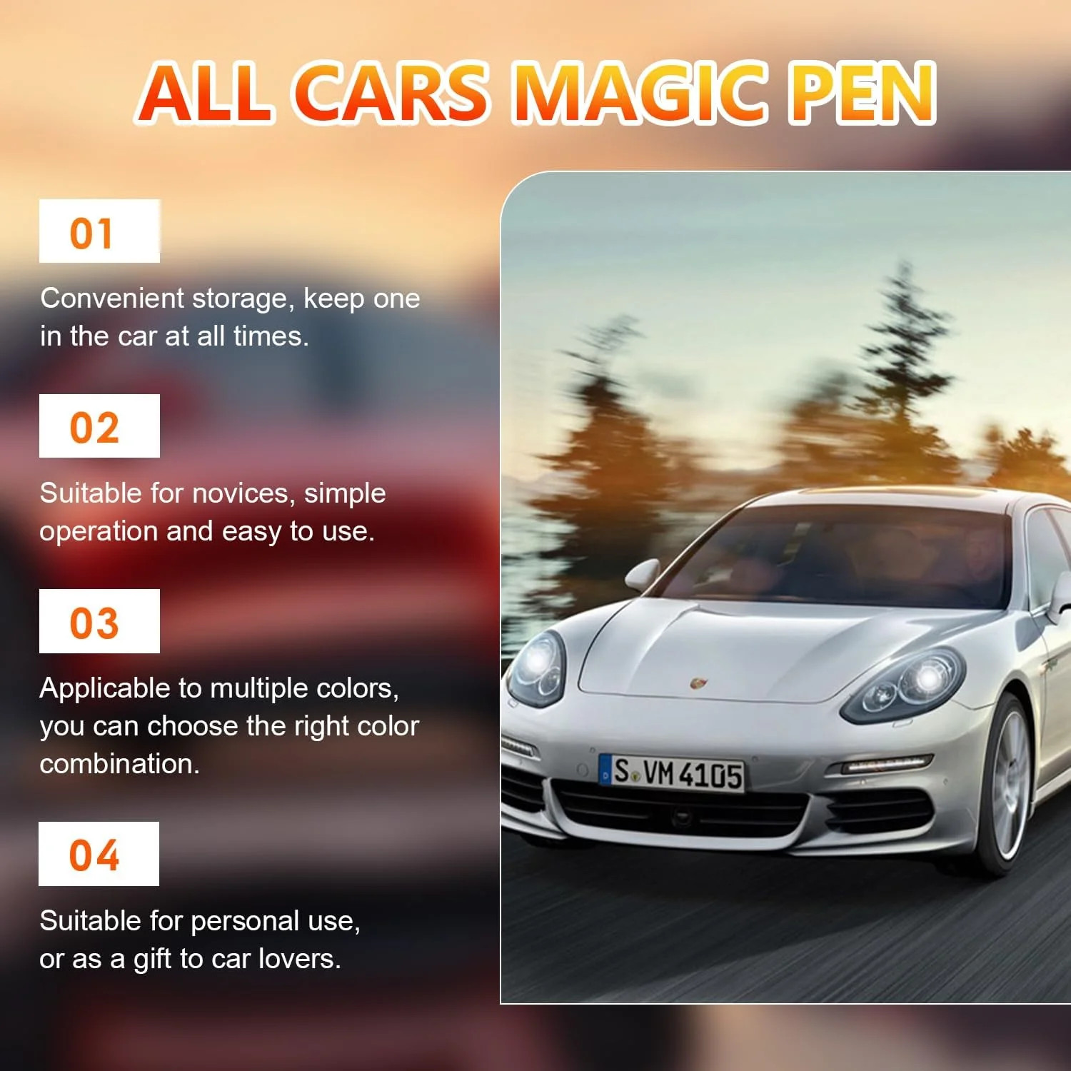 3Pack Weatherproof Magic Car Scratch Removal Pen,Auto Paint Repair Brush Kit,Car