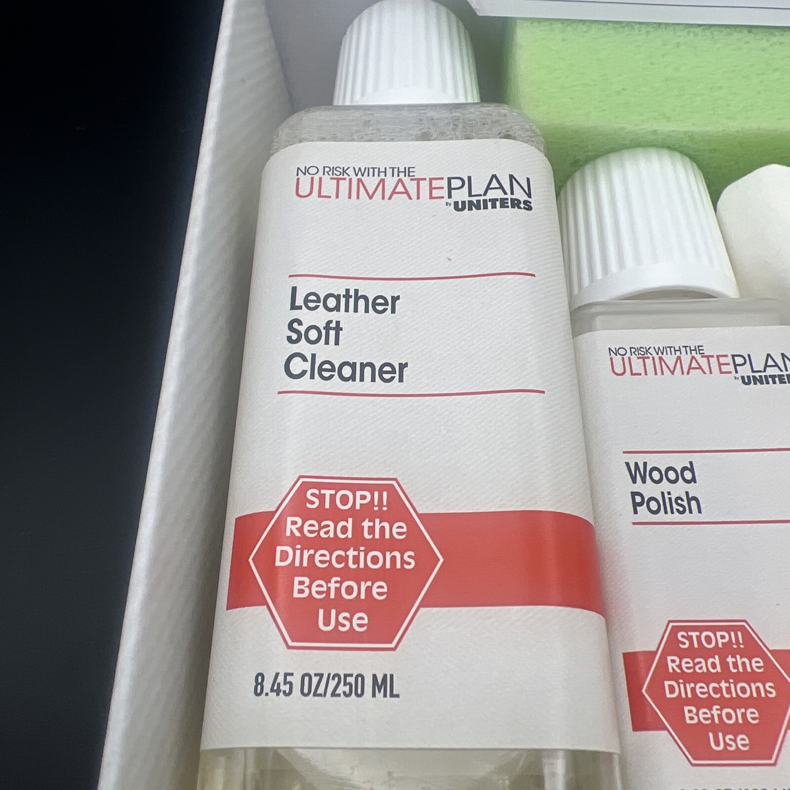 ULTIMATE PLAN UNITERS FURNITURE CLEANING KIT FABRIC LEATHER WOOD NEW Open Box