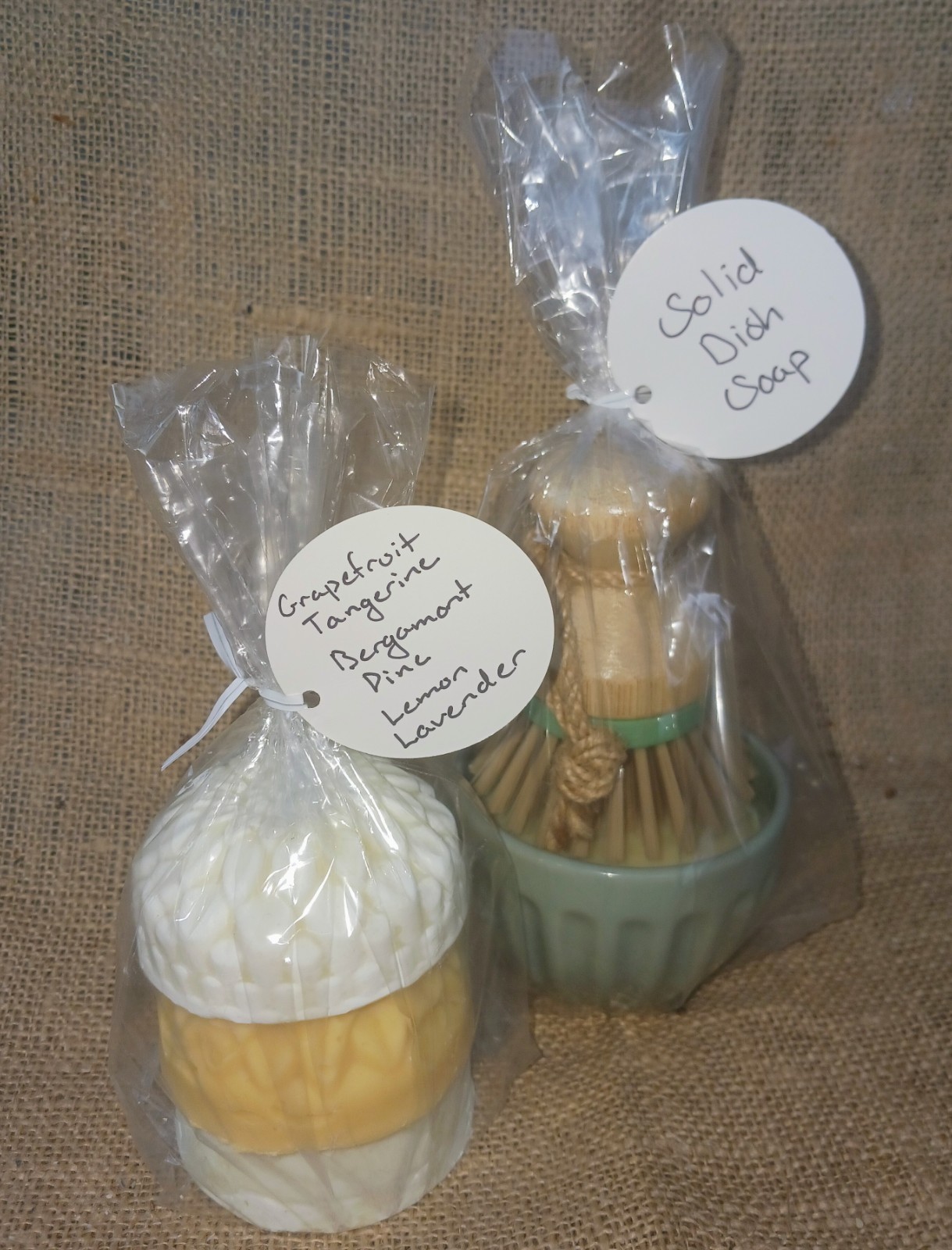 Solid Dish Soap. Kit with Refill. Gift Set. Essential Oil. All Natural. Vegan.